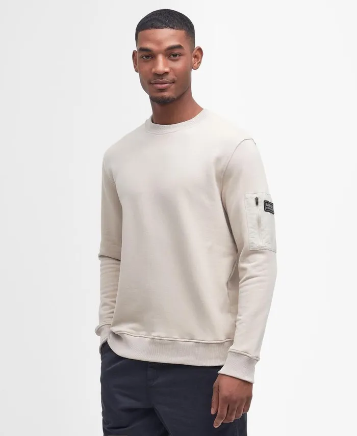 Grip Sweatshirt Mist Men Barbour Hoodies and Sweatshirts