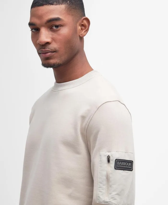 Grip Sweatshirt Mist Men Barbour Hoodies and Sweatshirts