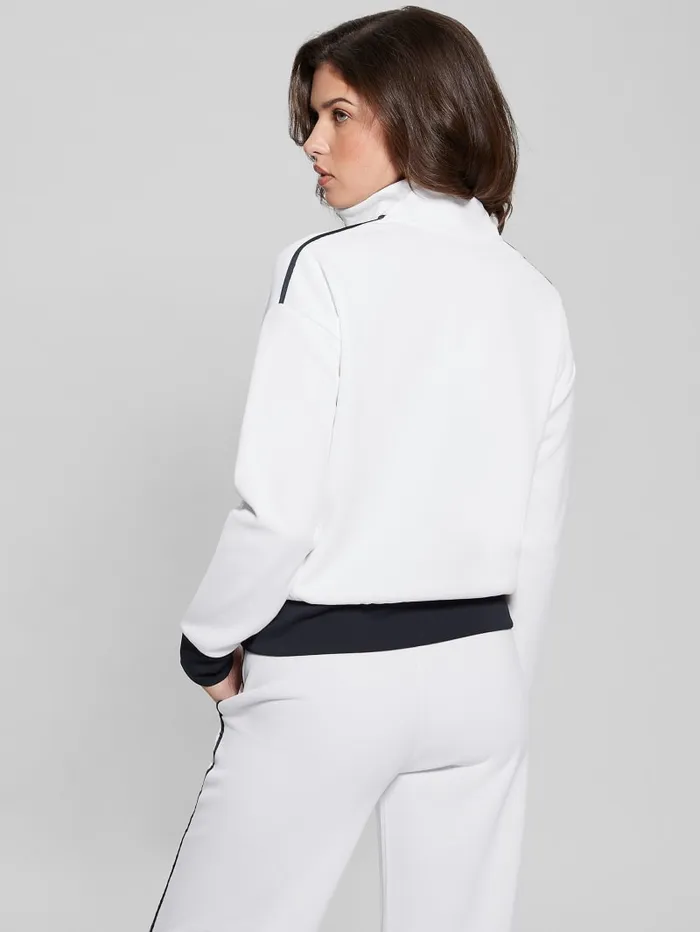 GUESS Activewear Eco Mylah FullZip Sweatshirt White 8211 Women