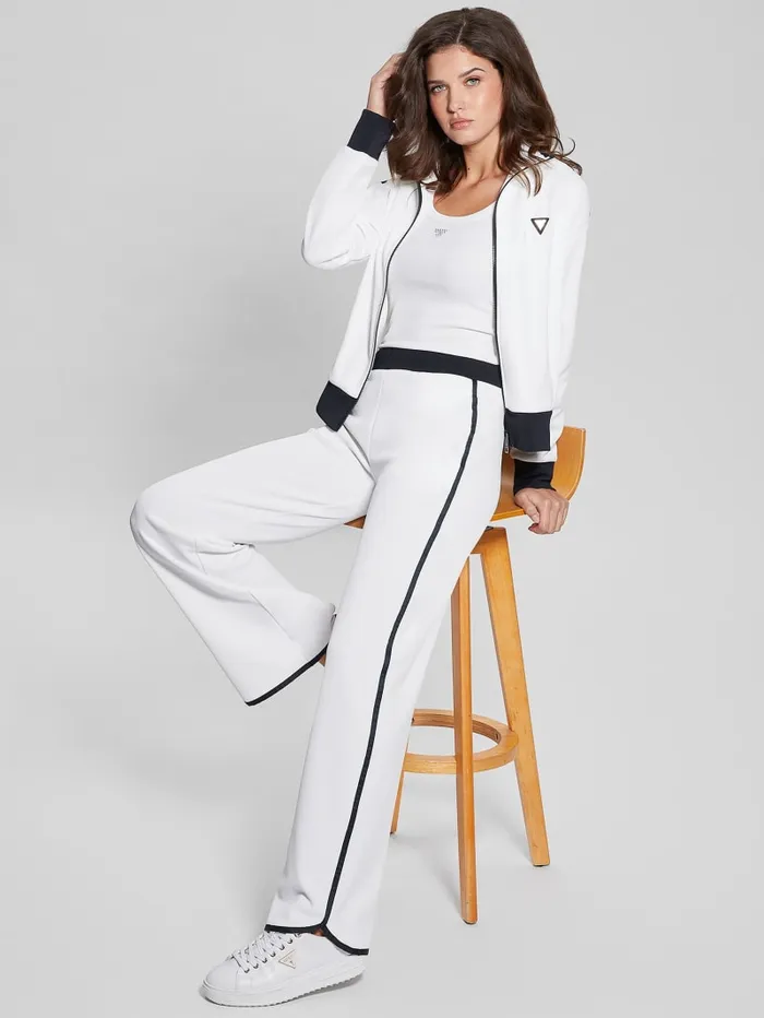 GUESS Activewear Eco Mylah FullZip Sweatshirt White 8211 Women