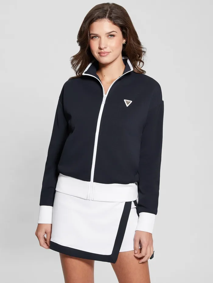 GUESS Activewear Eco Mylah FullZip Sweatshirt White 8211 Women