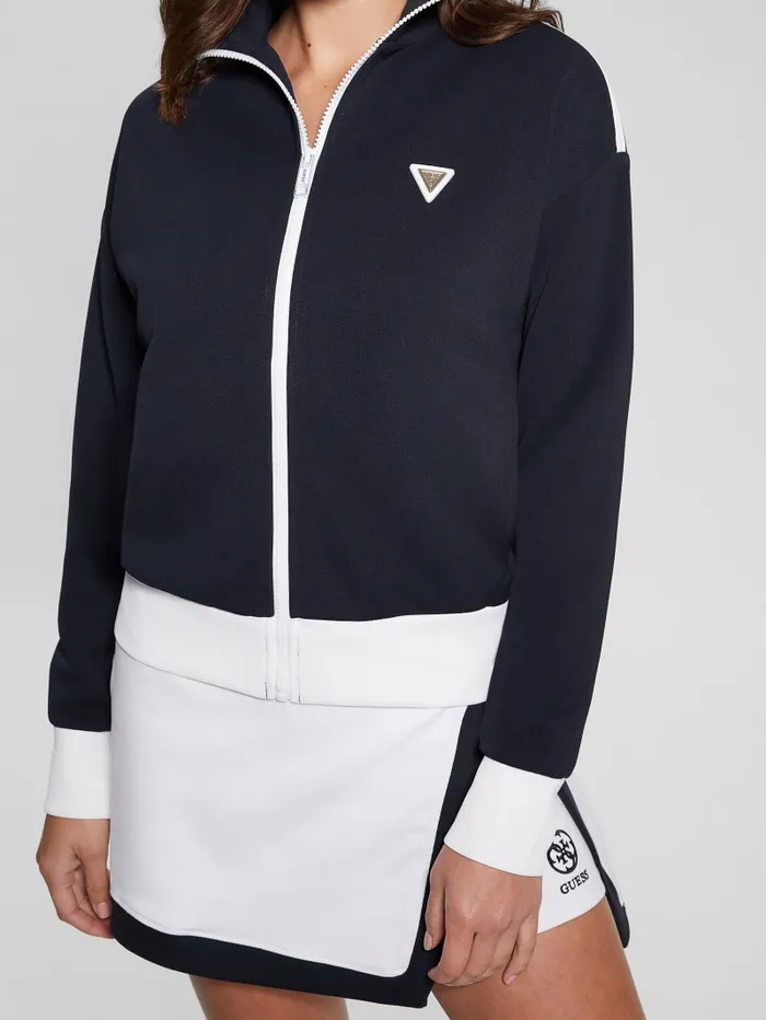 GUESS Activewear Eco Mylah FullZip Sweatshirt White 8211 Women
