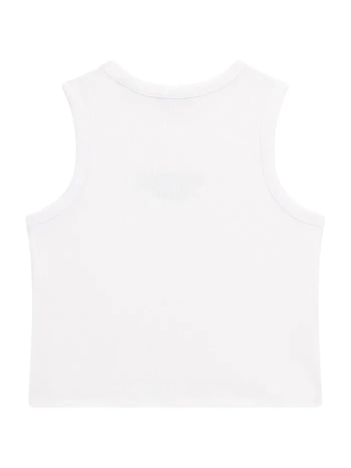 GUESS Big Girl 7 14 Eco Ribbed Midi Tee 716 White 8211 Kids