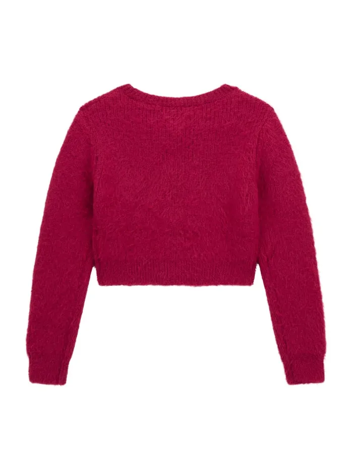 GUESS Big Girl 7 14 Fuzzy Cardigan 716 Pink 8211 Kids