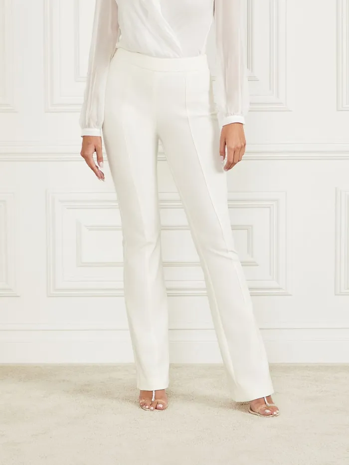 GUESS Bottoms Chloe Flared Pant White 8211 Women