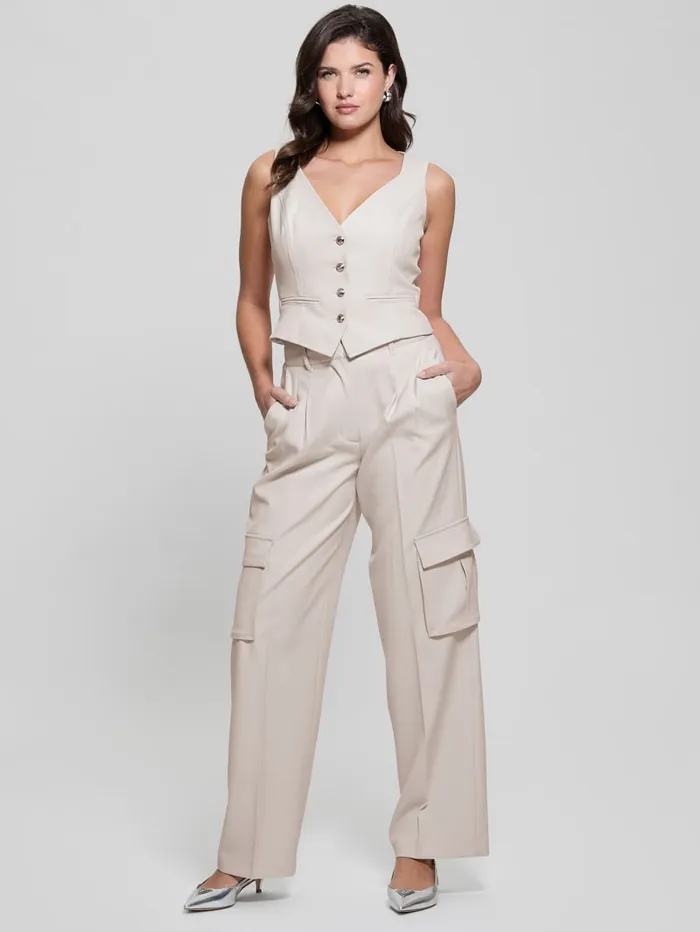 GUESS Bottoms Eco Matea Perfect Cargo Pants Beige 8211 Women