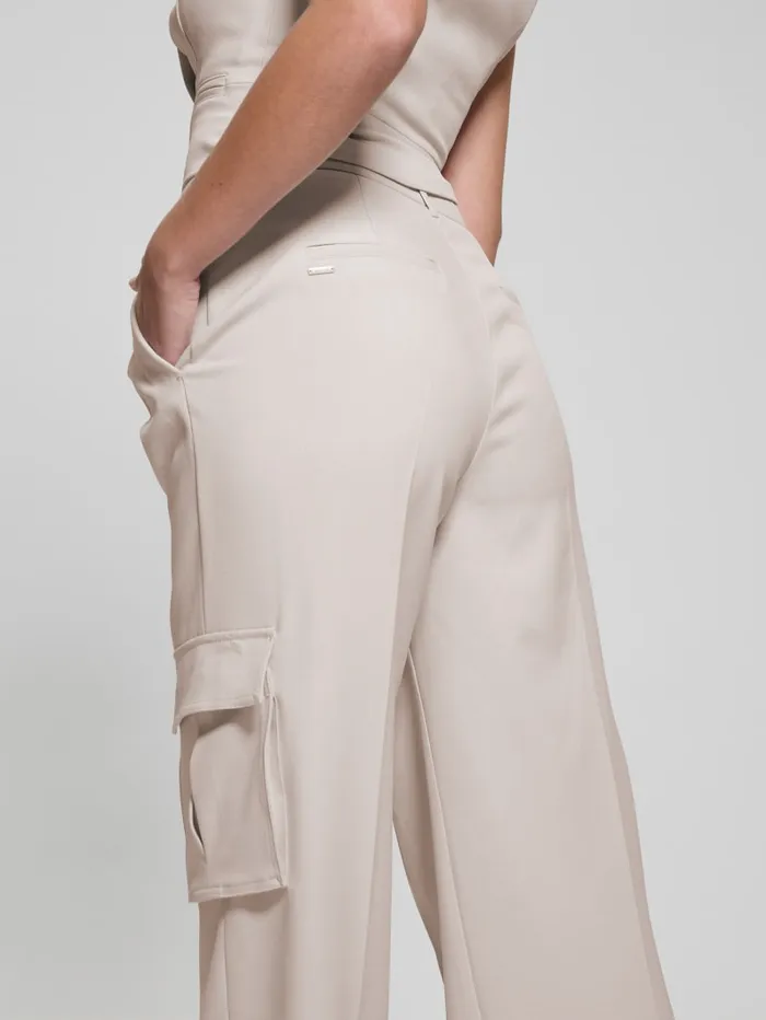 GUESS Bottoms Eco Matea Perfect Cargo Pants Beige 8211 Women