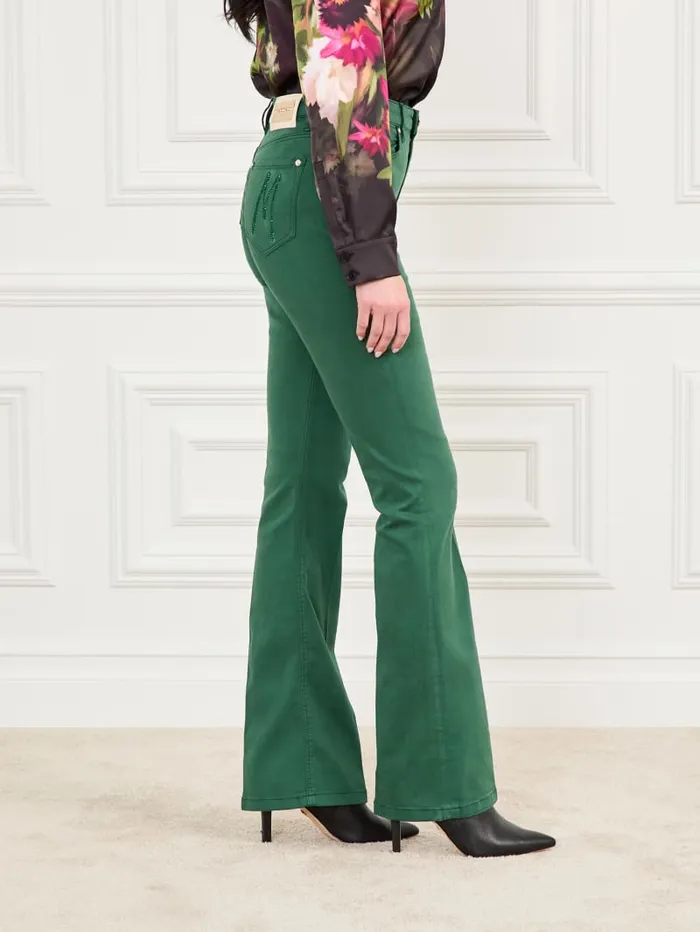 GUESS Bottoms New Kayla Denim Pant Green 8211 Women