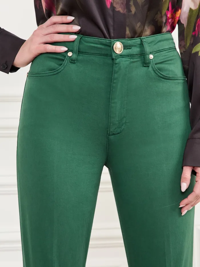 GUESS Bottoms New Kayla Denim Pant Green 8211 Women