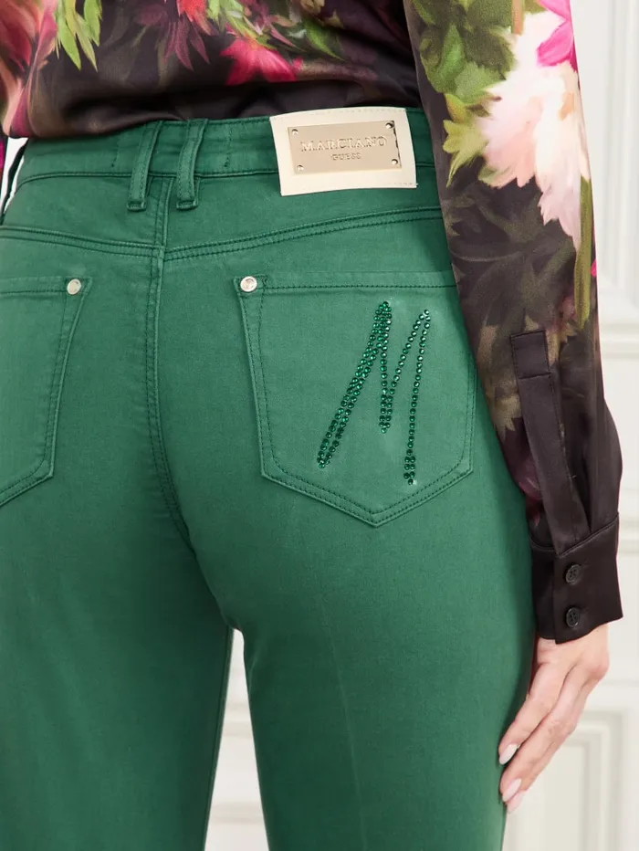 GUESS Bottoms New Kayla Denim Pant Green 8211 Women
