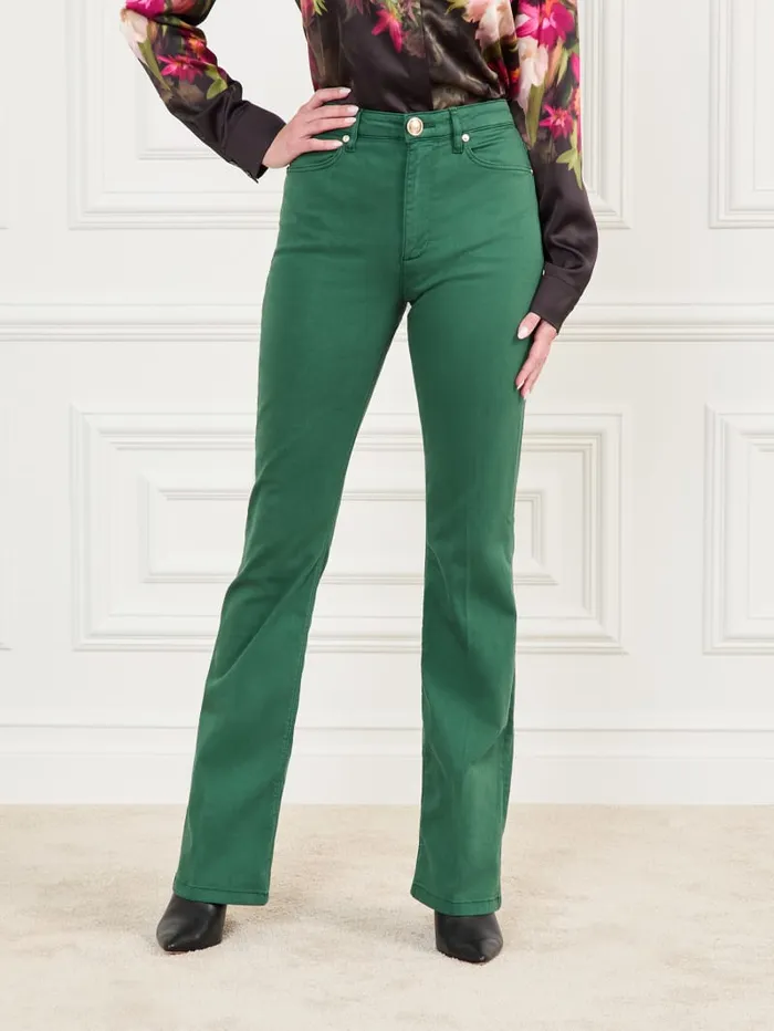 GUESS Bottoms New Kayla Denim Pant Green 8211 Women