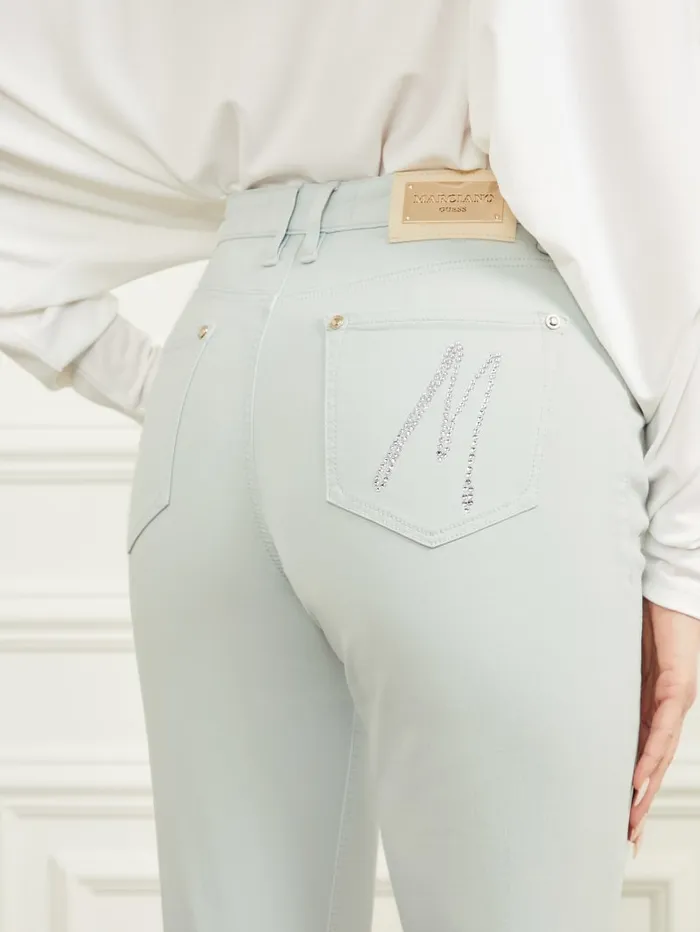GUESS Bottoms New Kayla Denim Pant Green 8211 Women