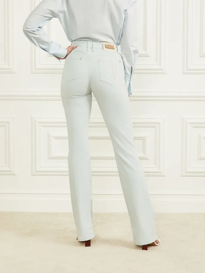 GUESS Bottoms New Kayla Denim Pant Green 8211 Women