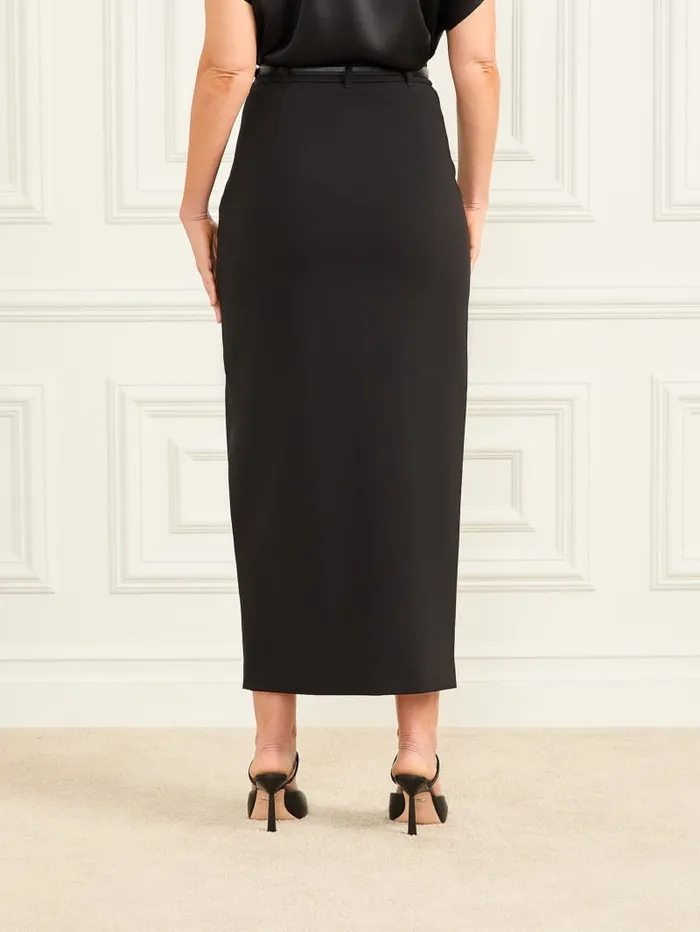 GUESS Bottoms WellSuited Belted Maxi Skirt Black 8211 Women