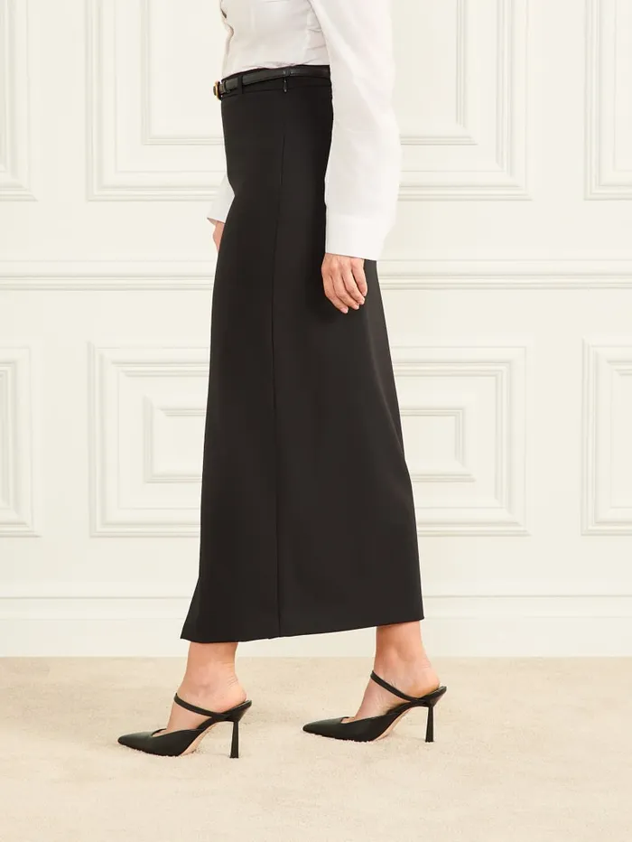 GUESS Bottoms WellSuited Belted Maxi Skirt Black 8211 Women