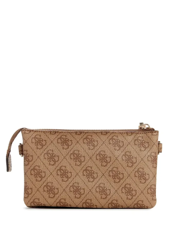 GUESS Crossbodies Latona Quattro G Mini Crossbody Brown 8211 Unisex