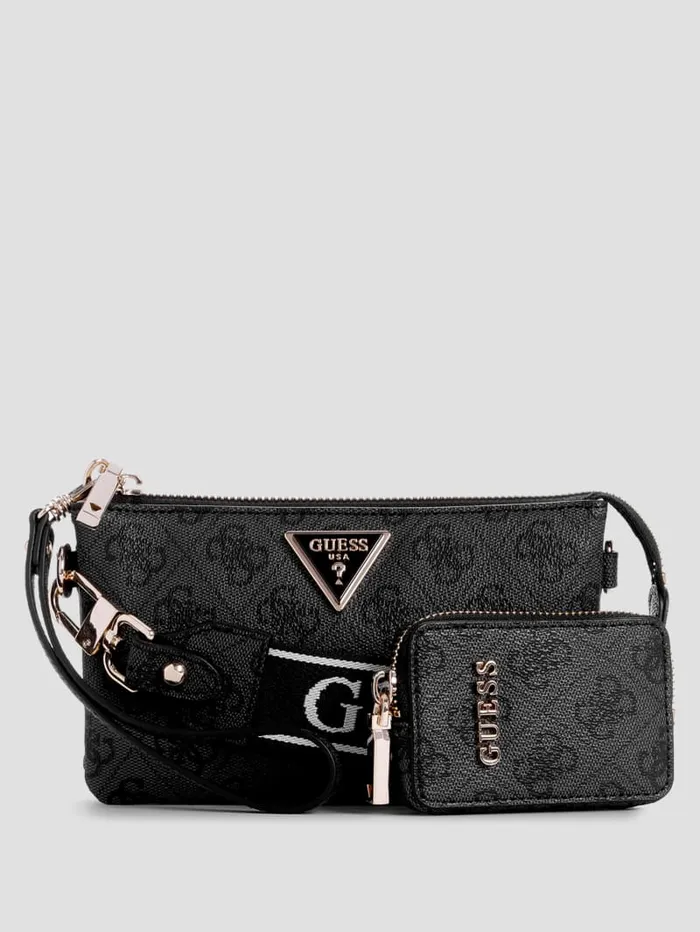 GUESS Crossbodies Latona Quattro G Mini Crossbody Brown 8211 Unisex