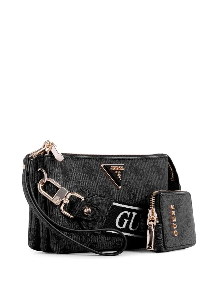 GUESS Crossbodies Latona Quattro G Mini Crossbody Brown 8211 Unisex