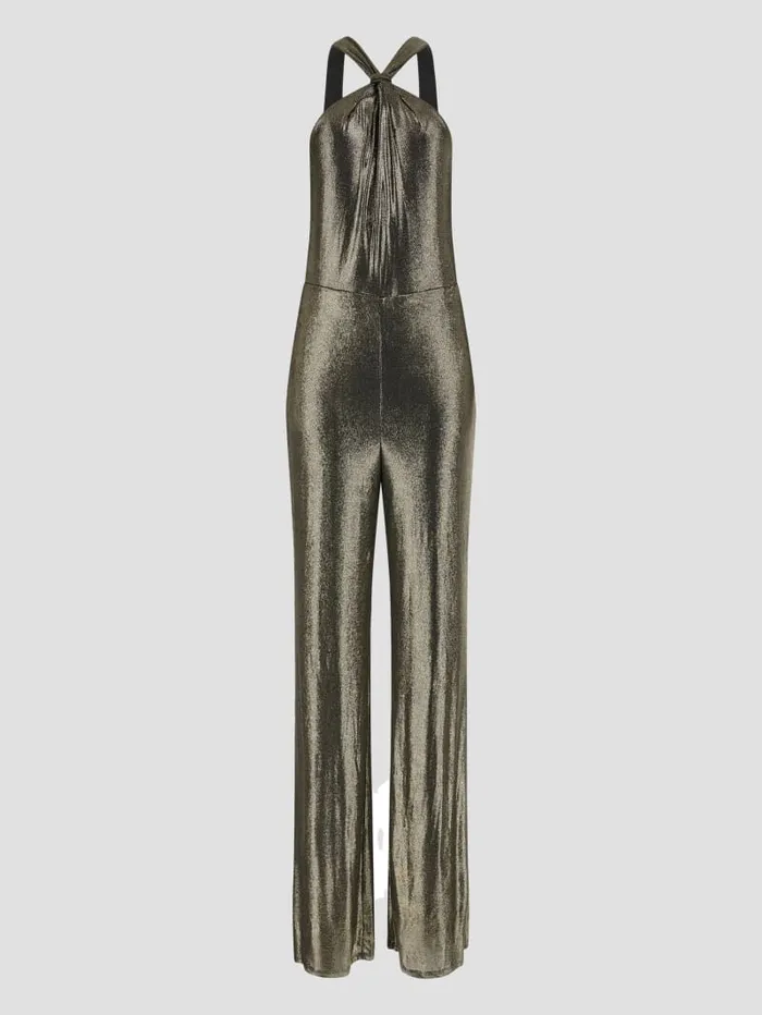 GUESS Dresses and Jumpsuits Eleny Metallic Jumpsuit Gold 8211 Women