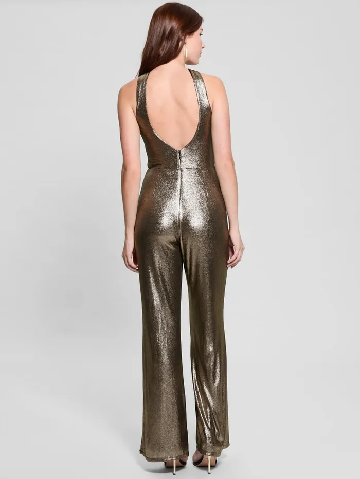 GUESS Dresses and Jumpsuits Eleny Metallic Jumpsuit Gold 8211 Women