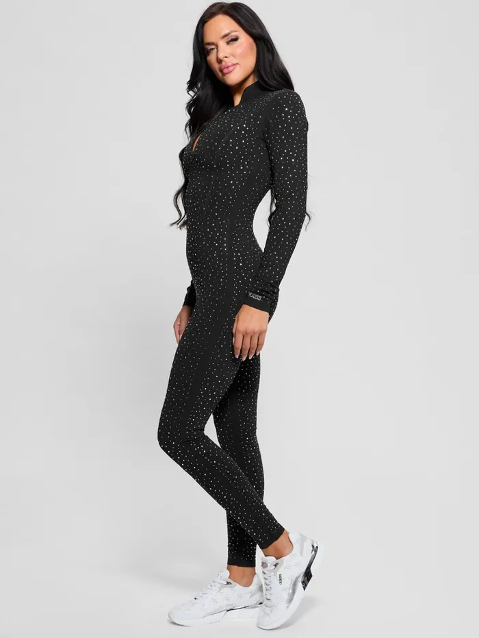 GUESS Dresses and Jumpsuits Nati Rhinestone Jumpsuit White 8211 Women