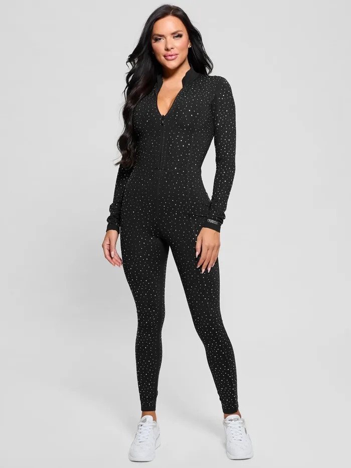 GUESS Dresses and Jumpsuits Nati Rhinestone Jumpsuit White 8211 Women