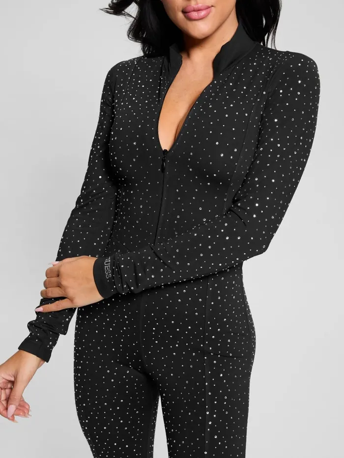 GUESS Dresses and Jumpsuits Nati Rhinestone Jumpsuit White 8211 Women