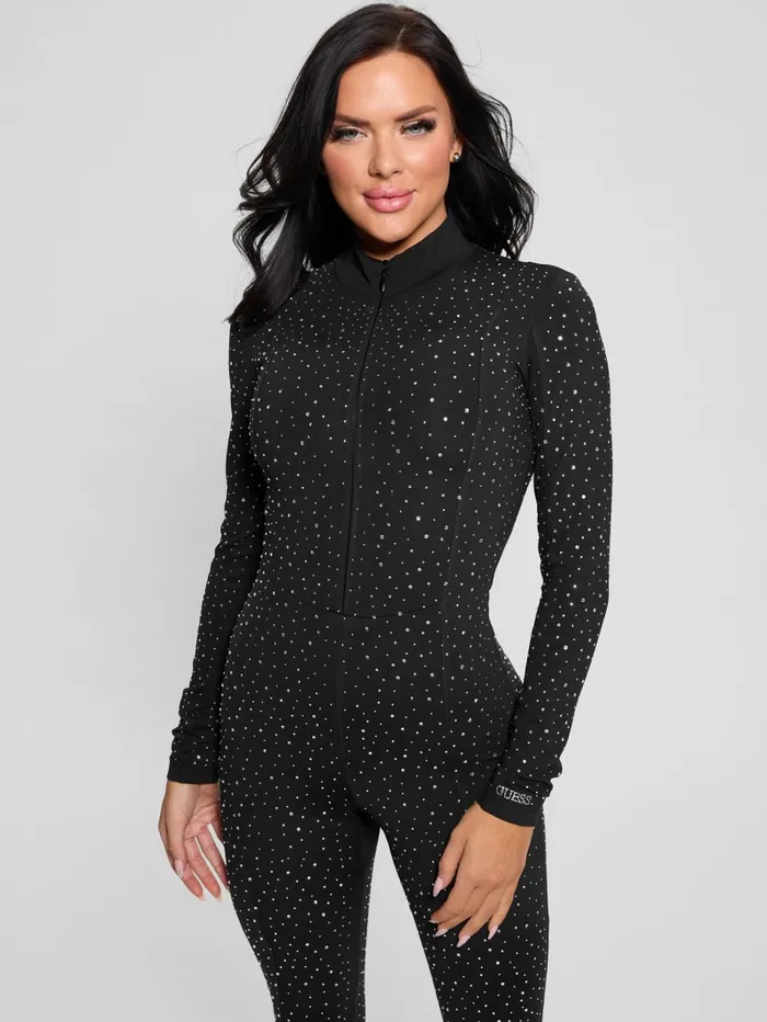 GUESS Dresses and Jumpsuits Nati Rhinestone Jumpsuit White 8211 Women