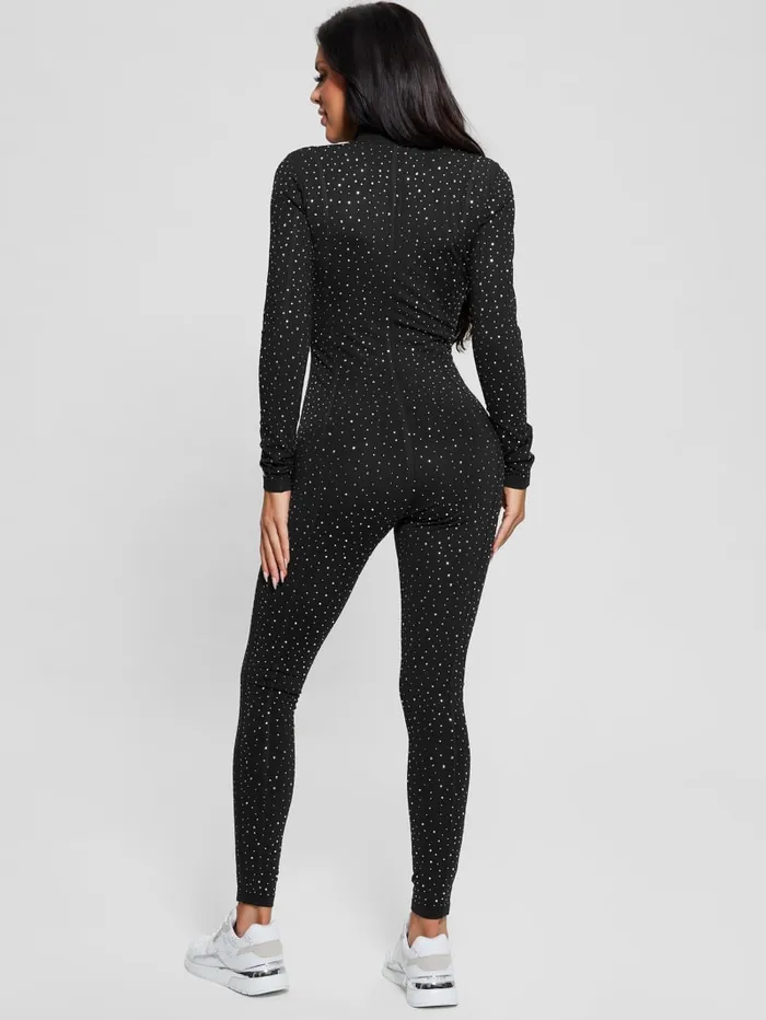 GUESS Dresses and Jumpsuits Nati Rhinestone Jumpsuit White 8211 Women