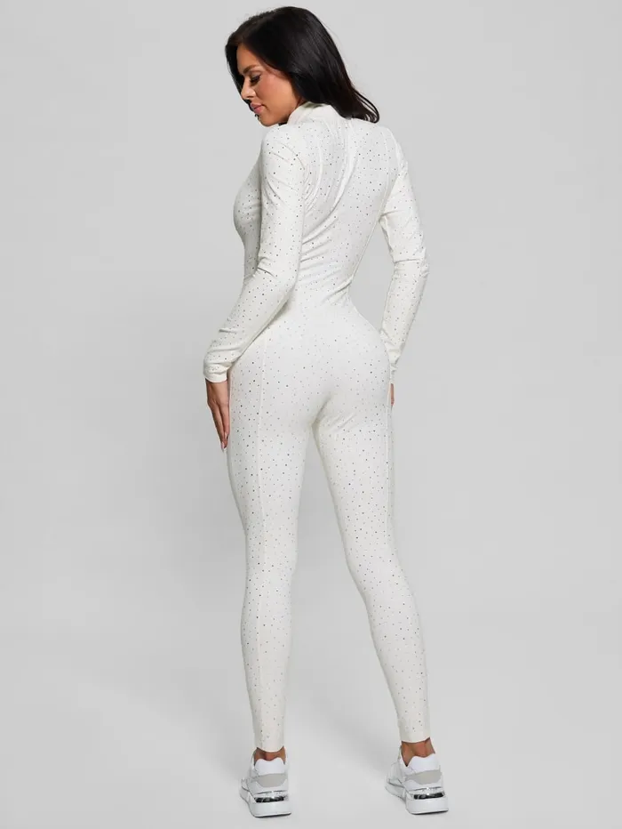 GUESS Dresses and Jumpsuits Nati Rhinestone Jumpsuit White 8211 Women