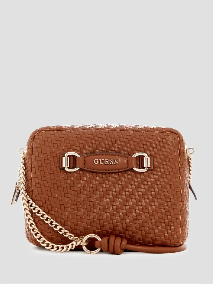 GUESS Handbags Francy Camera Crossbody Brown 8211 Women