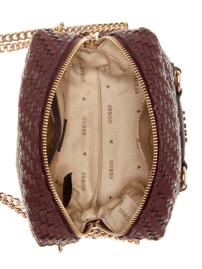 GUESS Handbags Francy Camera Crossbody Brown 8211 Women