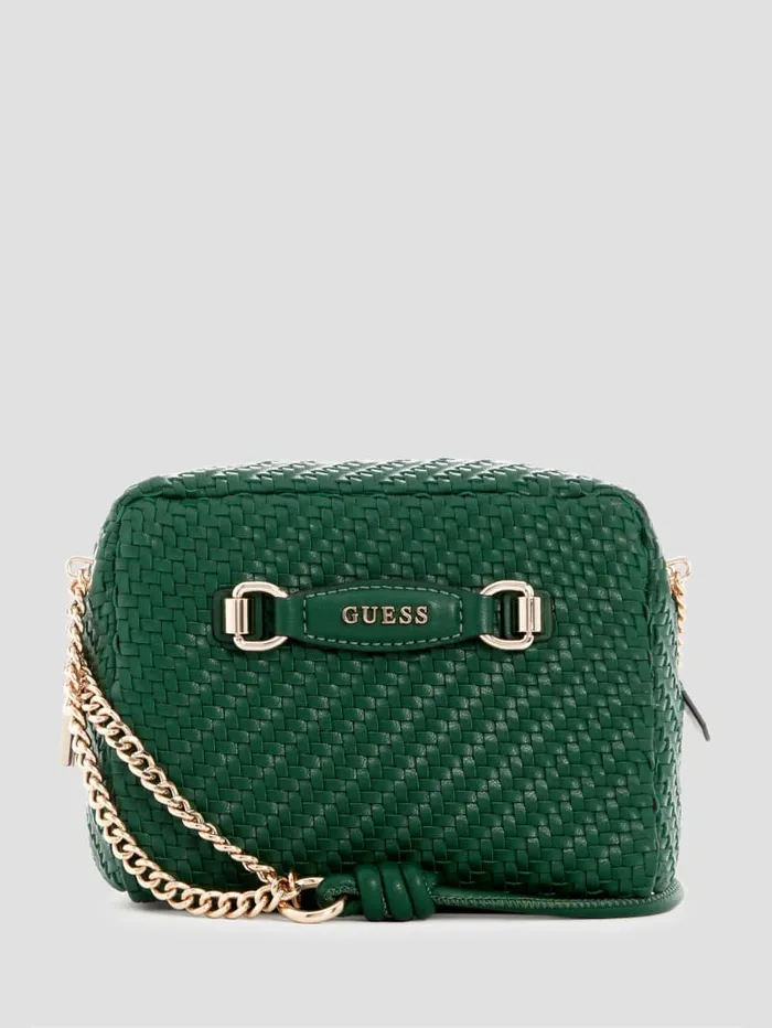 GUESS Handbags Francy Camera Crossbody Brown 8211 Women