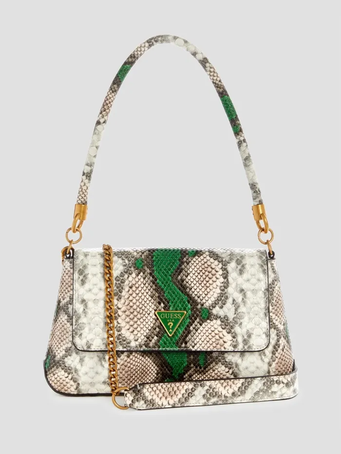 GUESS Handbags Georgina TopHandle Flap Green 8211 Women