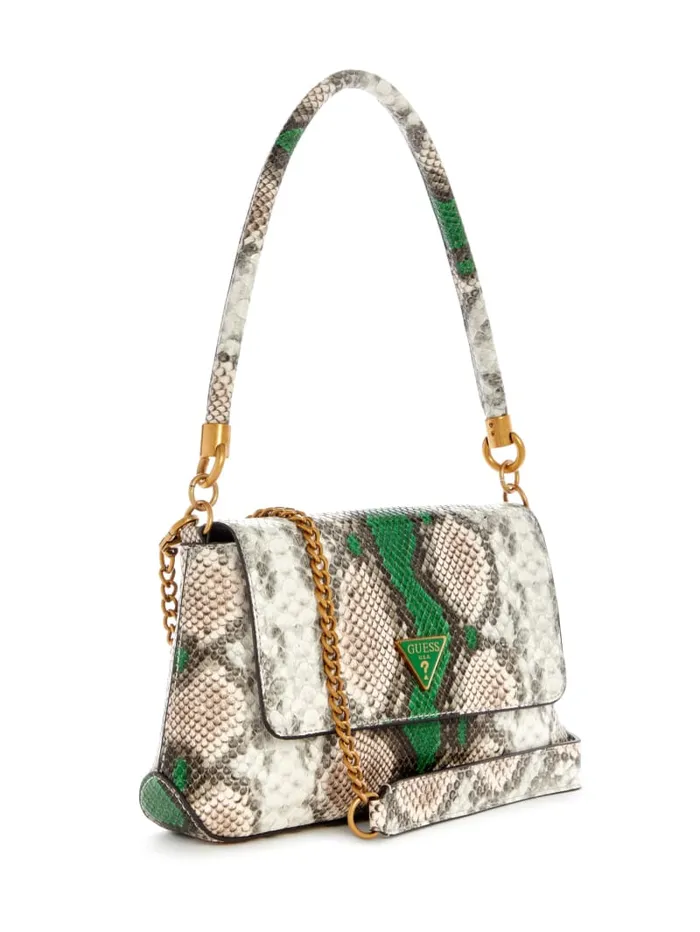 GUESS Handbags Georgina TopHandle Flap Green 8211 Women