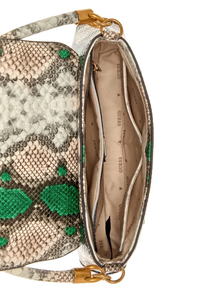 GUESS Handbags Georgina TopHandle Flap Green 8211 Women