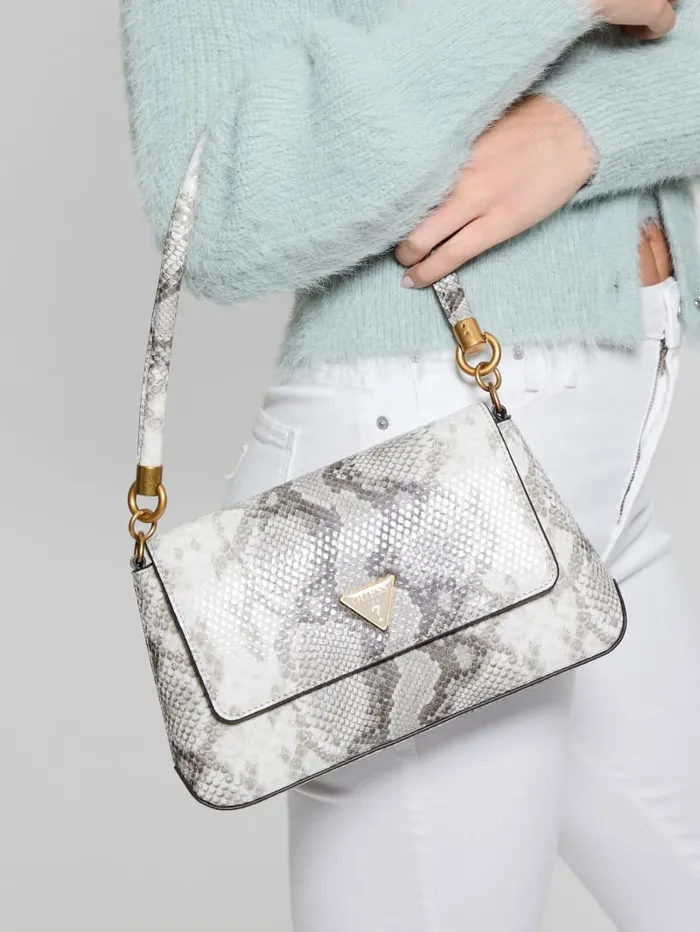 GUESS Handbags Georgina TopHandle Flap Green 8211 Women