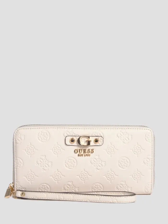GUESS Handbags Gerty Large ZipAround Wallet White 8211 Women