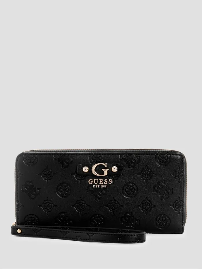 GUESS Handbags Gerty Large ZipAround Wallet White 8211 Women
