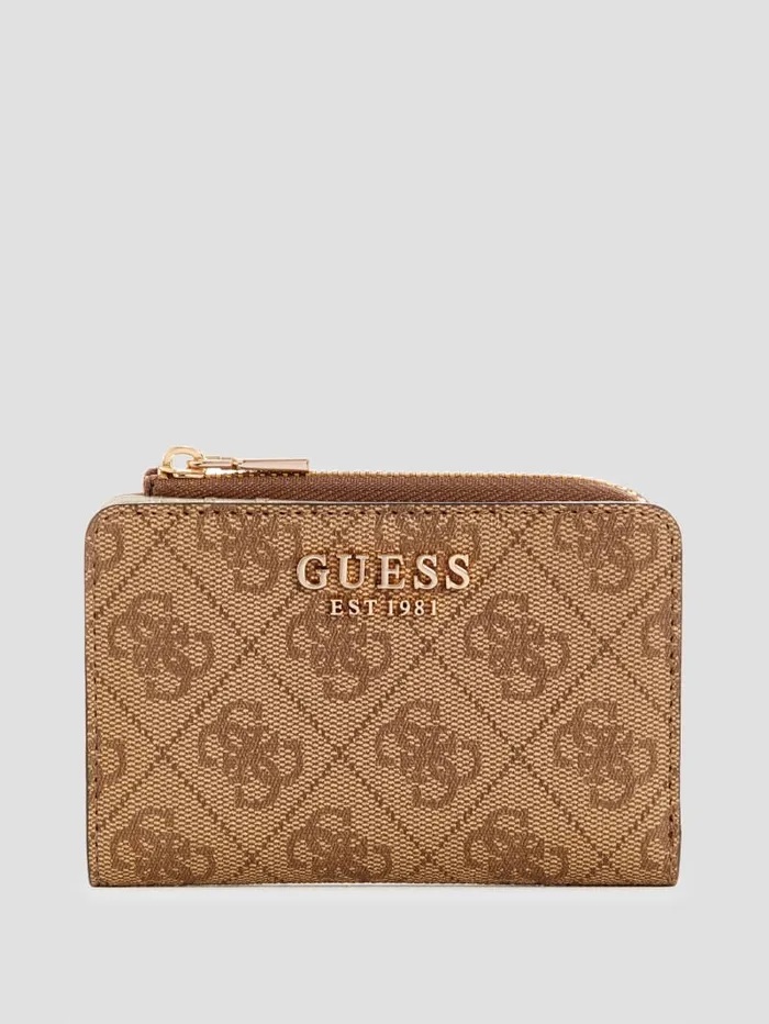 GUESS Handbags Laurel ZipAround Card Case Wallet Brown 8211 Women