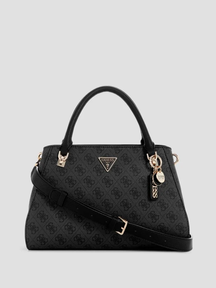 GUESS Handbags Noelle Luxury Satchel Black 8211 Women