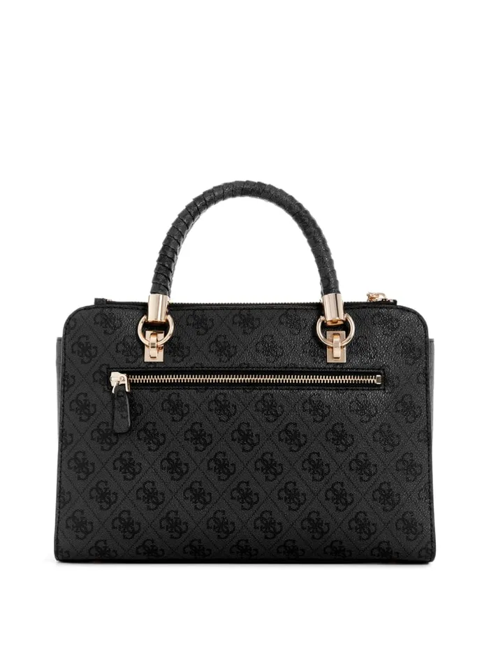 GUESS Handbags Orlina Logo Society Satchel Black 8211 Women