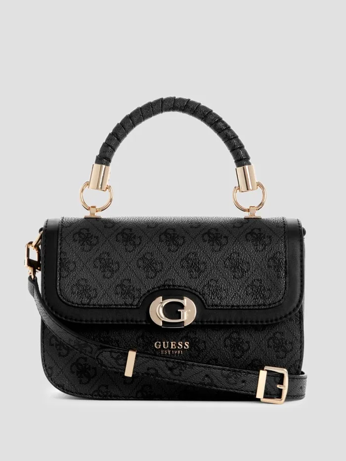 GUESS Handbags Orlina Logo TopHandle Bag Black 8211 Women