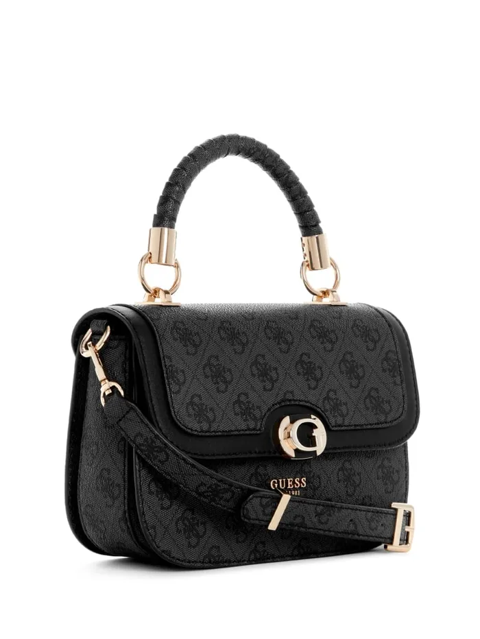 GUESS Handbags Orlina Logo TopHandle Bag Black 8211 Women