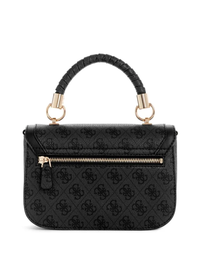 GUESS Handbags Orlina Logo TopHandle Bag Black 8211 Women