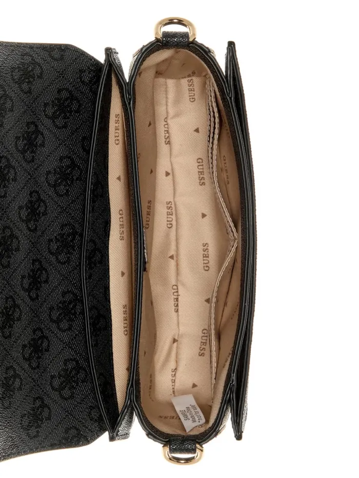 GUESS Handbags Orlina Logo TopHandle Bag Black 8211 Women