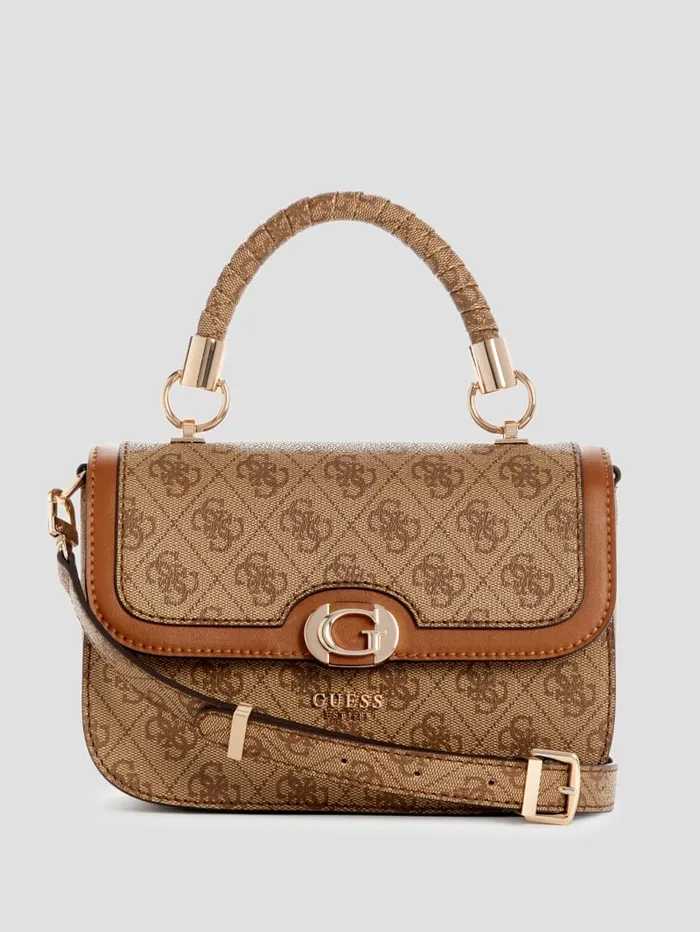 GUESS Handbags Orlina Logo TopHandle Bag Black 8211 Women
