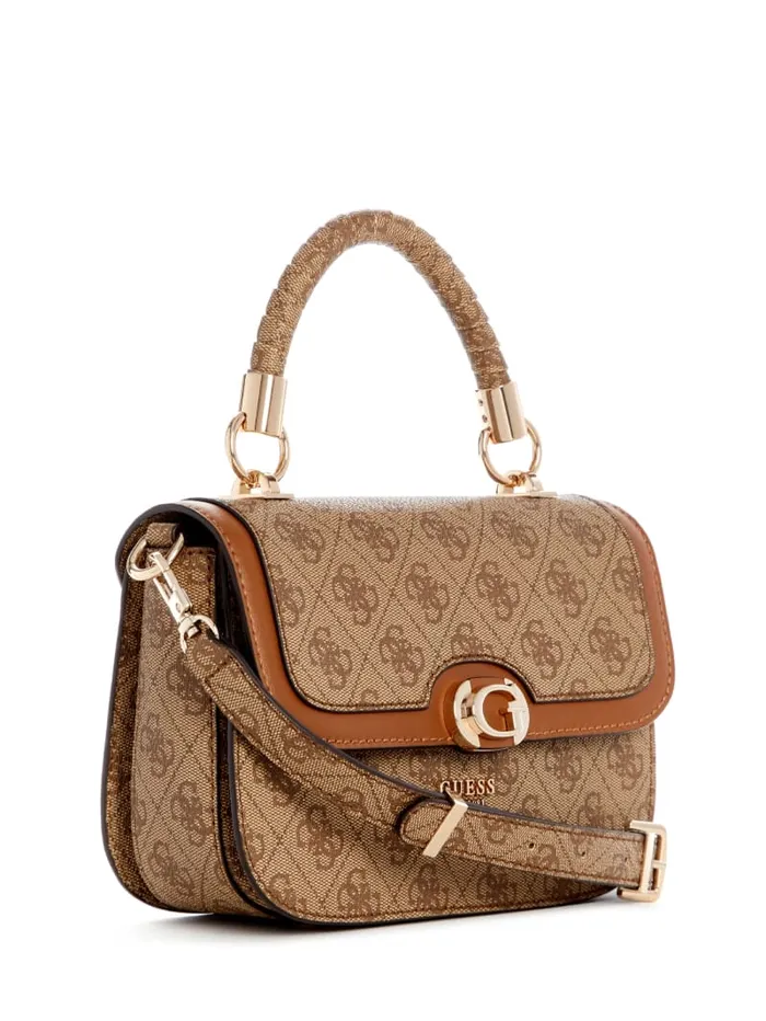 GUESS Handbags Orlina Logo TopHandle Bag Black 8211 Women