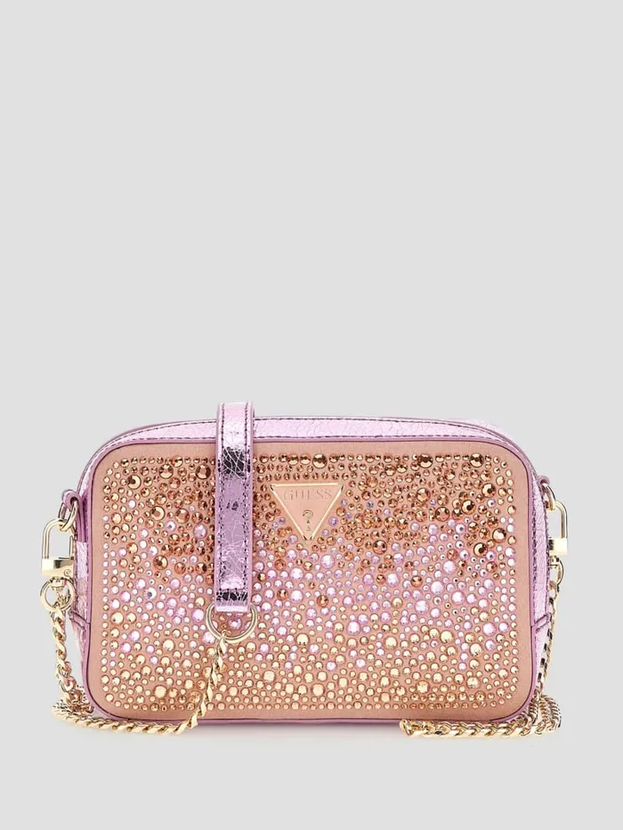 GUESS Handbags Sofia Crystal Mini Crossbody Pink 8211 Women