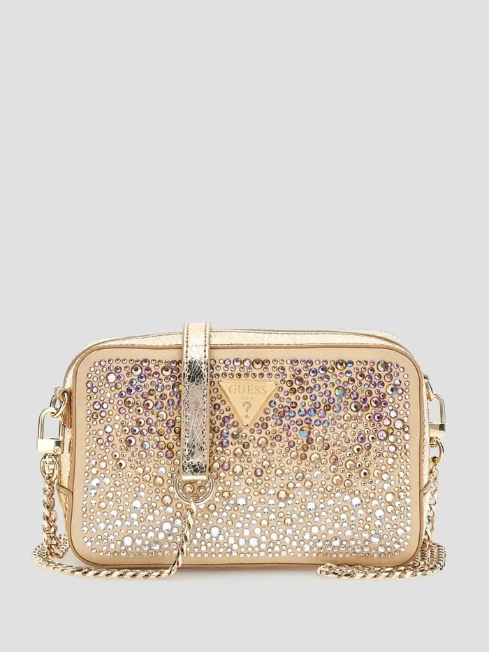 GUESS Handbags Sofia Crystal Mini Crossbody Pink 8211 Women